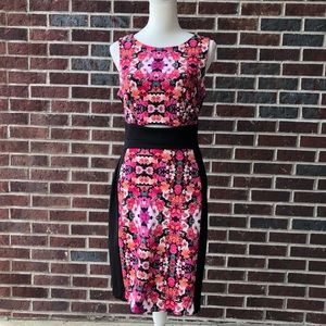 NICOLE by Nicole Miller floral black dress